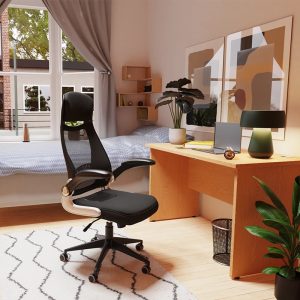 mesh back office chair in bedroom office