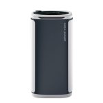 office recycling bin with black top for general waste