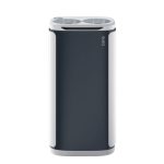 office recycling bin with grey top for cans