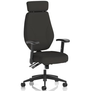 task operator chair in black fabric