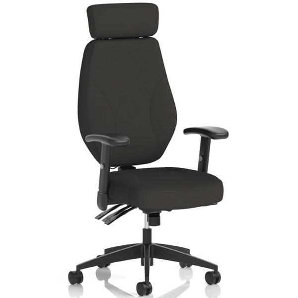 task operator chair in black fabric