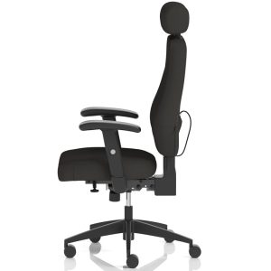 task operator chair in black fabric and black base