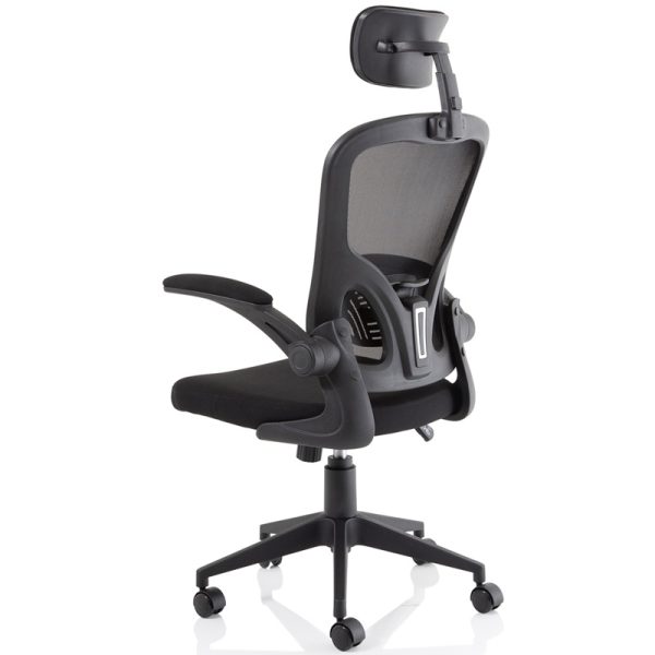executive mesh chair with folding arms