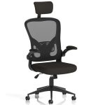 executive mesh chair with folding arms
