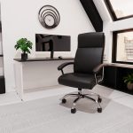 executive office chair leather black in home office