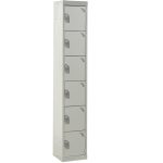 express locker with 6 compartments in grey finish