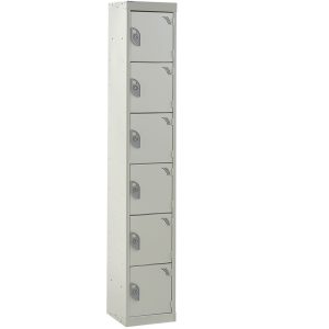 express locker with 6 compartments in grey finish