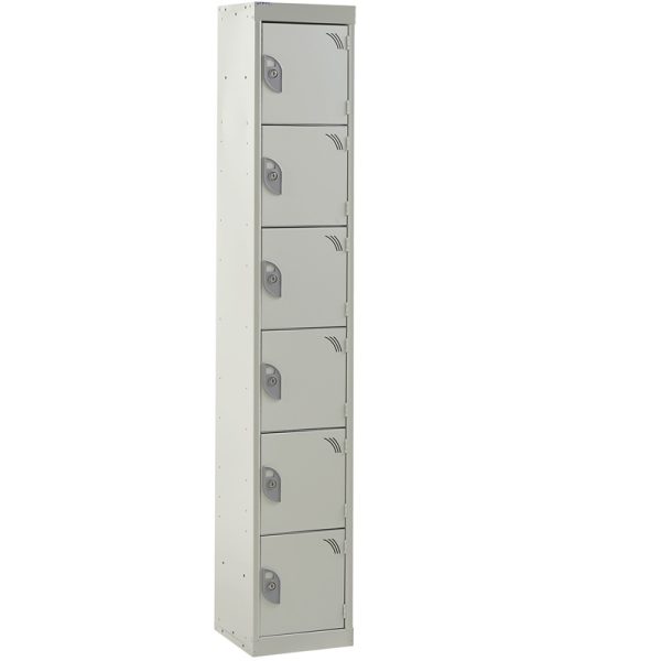 express locker with 6 compartments in grey finish