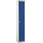 express delivery lockers with 1 door with grey carcass and blue door