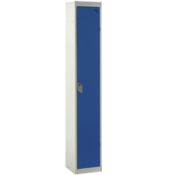 express delivery lockers with 1 door with grey carcass and blue door