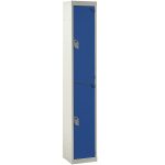 express delivery locker with 2 doors in blue