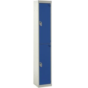express delivery locker with 2 doors in blue