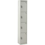 express locker with 4 doors. With grey carcass and blue doors