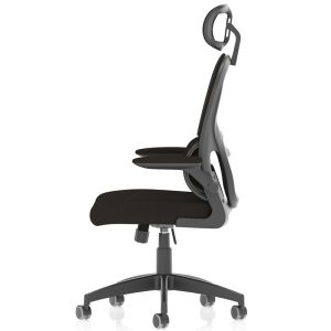 mesh back task operator chair side view