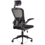 mesh back office chair back view