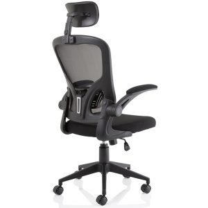 mesh back office chair back view