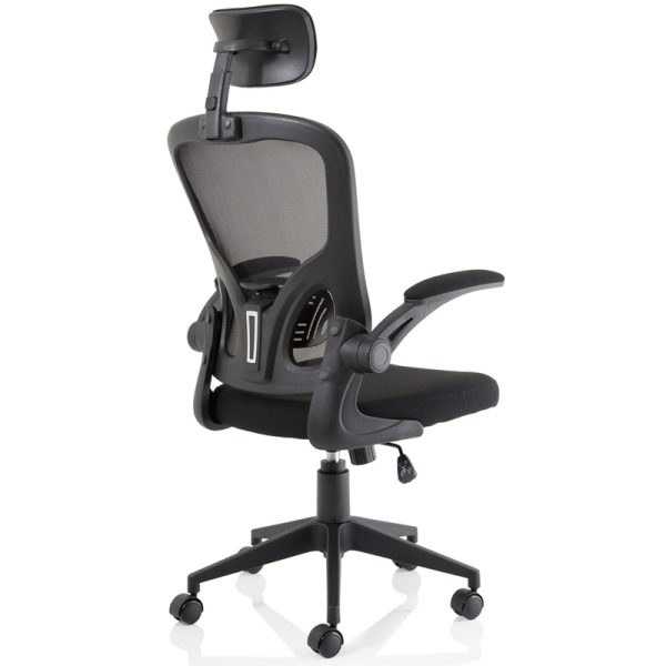 mesh back office chair back view