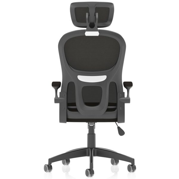 mesh back task operator chair back view