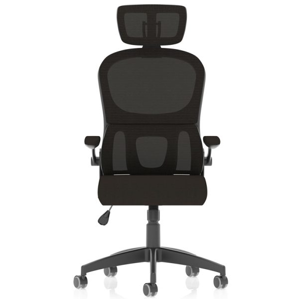 mesh back task operator chair front view