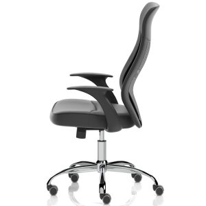 mesh back task operator chair side view