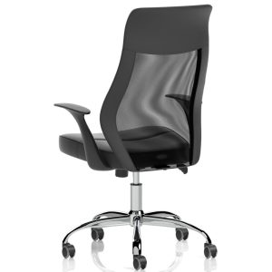 mesh back task operator chair back view