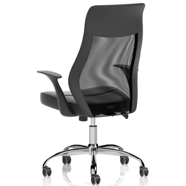 mesh back task operator chair back view