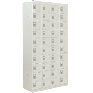 personal effect locker pigeon holes with 40 compartments and grey doors