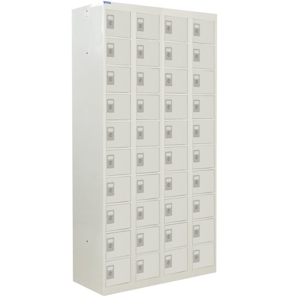 personal effect locker pigeon holes with 40 compartments and grey doors