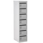 post locker pigeon holes in grey finish with 7 compartments
