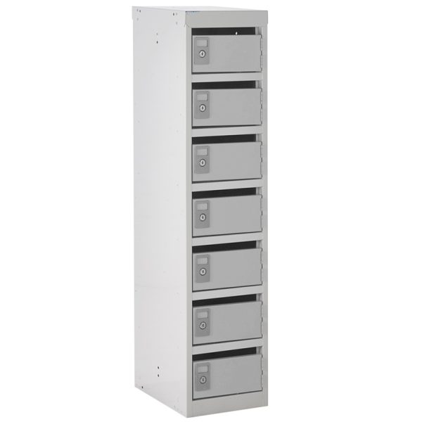 post locker pigeon holes in grey finish with 7 compartments