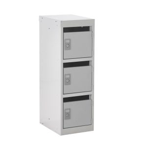 post locker pigeon hole with 3 compartments in grey finish