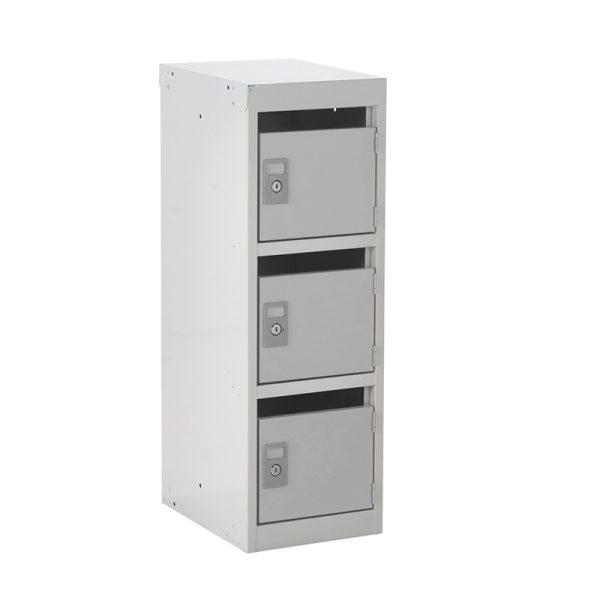 post locker pigeon hole with 3 compartments in grey finish
