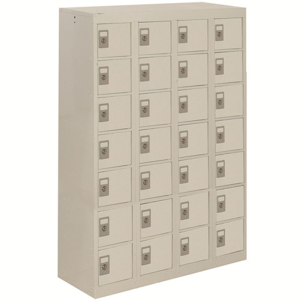 post box locker pigeon holes with 28 compartments in grey finish