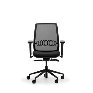 mesh back office chair front view