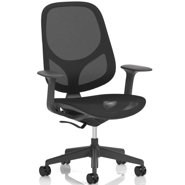 mesh back office chair black