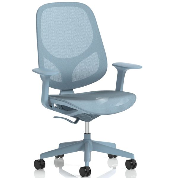 mesh back office chair blue