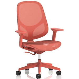 mesh back office chair coral