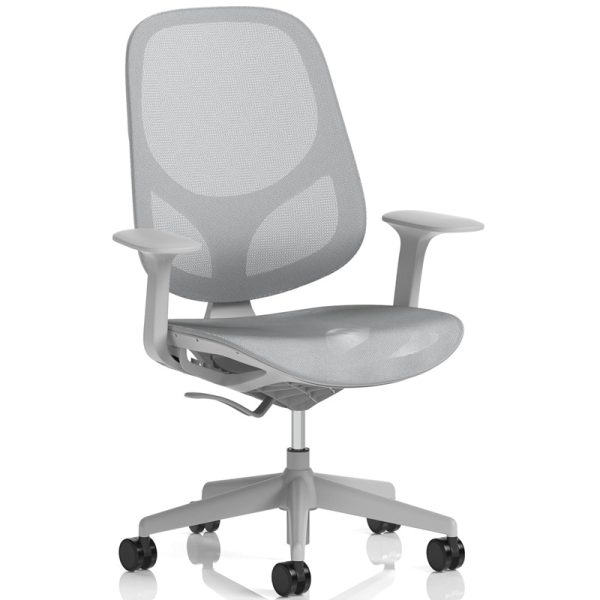 mesh back office chair grey
