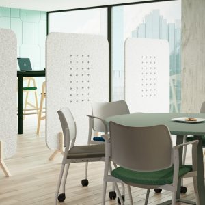 acoustic screens grey for the office room shot