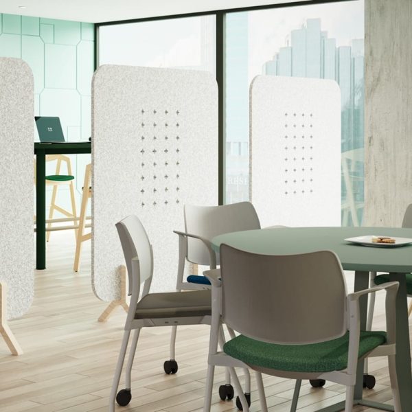 acoustic screens grey for the office room shot