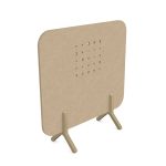 acoustic screen in sahara fabric with wooden feet