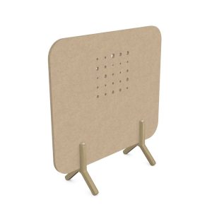 acoustic screen in sahara fabric with wooden feet