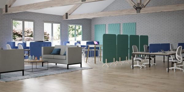 acoustic office screens in office