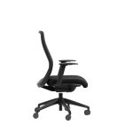 mesh back office chair side view