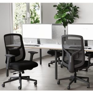 mesh back office chair in office