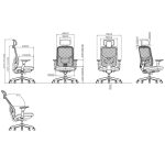 mesh back office chair dimensions