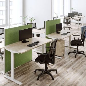 sit - stand office desk in office