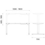 sit stand desk dimensions