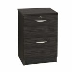 2 drawer filing cabinet in black
