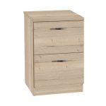 2 drawer filing cabinet in white halifax oak